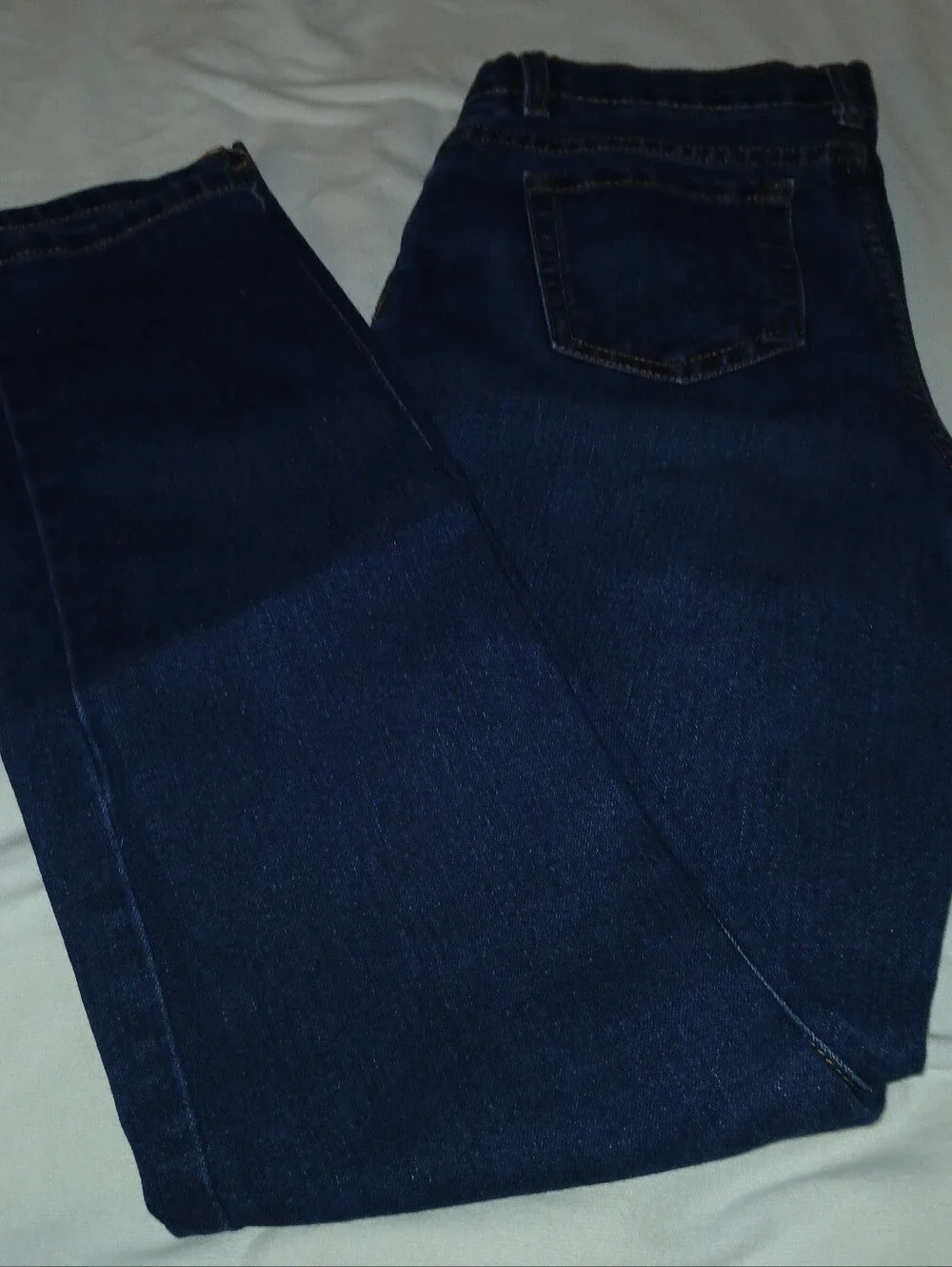Pre-loved Girls Dark Blue Wide Leg Jeans.